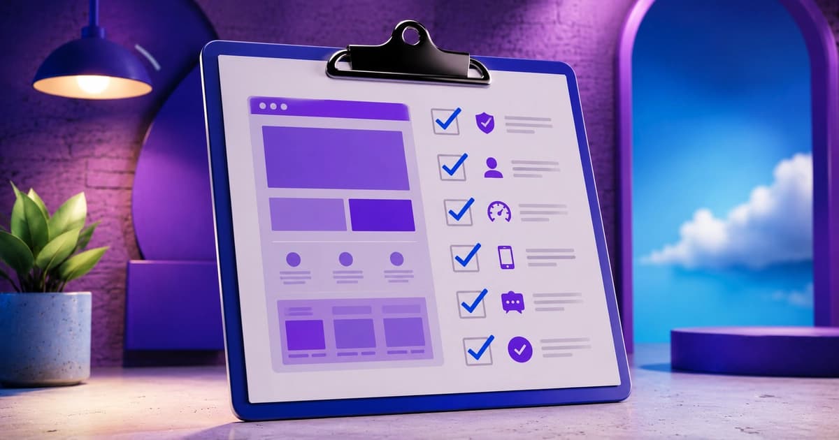 Homepage layout being audited for trust signals, clarity, design quality, and visitor drop-off.