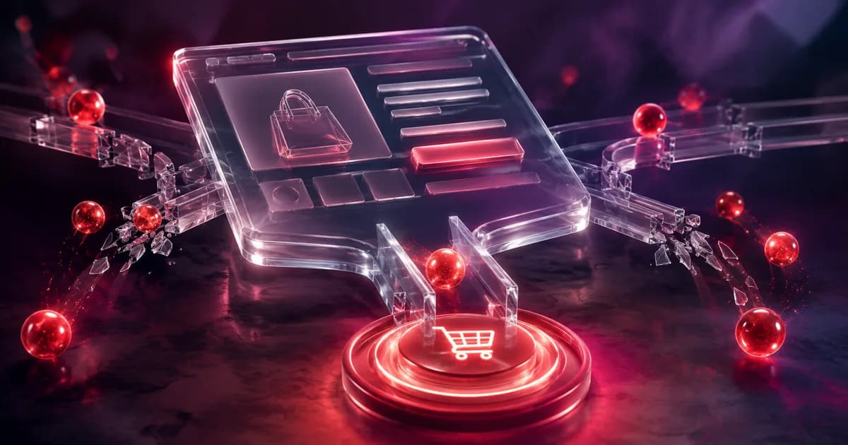 An online store losing customers who bounce away instead of buying, with an ignored add-to-cart button.